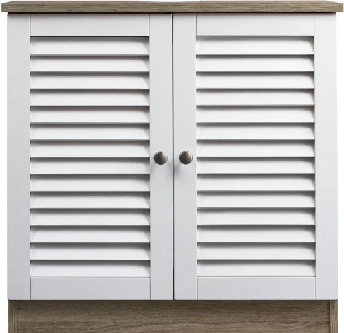 Casaria Wastafel Onderkast Met Uitsparing 60 X 30 X 60cm Witbruin