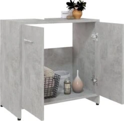 VidaXL Badkamerkast 60x33x61 Cm Spaanplaat Betongrijs 33 VidaXL Badkamerkast 60x33x61 Cm Spaanplaat Betongrijs -Badkamer Kast Winkel 1200x1164 15