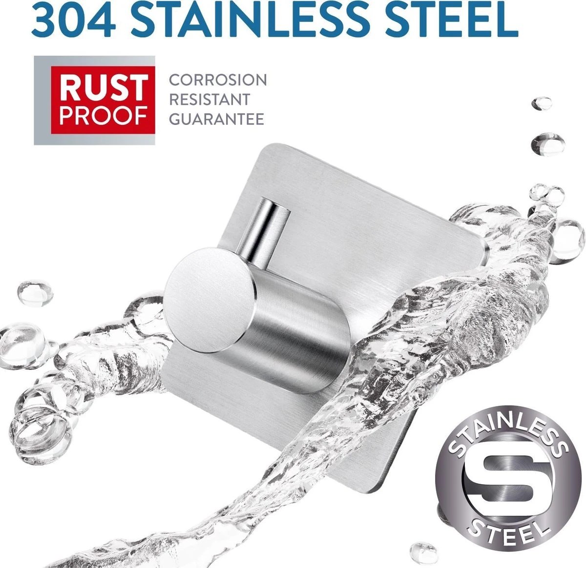 Tatkraft George Heavy Duty Zelfklevende Wandhaakjes - RVS Handdoekhouder Haak - Muur Ophang Zelfklevend Muurhaak Ophanghaakjes - Handdoekklem Keuken Ophanghaak Zonder Boren - Wand Theedoek / Handdoek Houder - Universeel Gebruik - Set Van 4 Stuks 7 Tatkraft George Heavy Duty Zelfklevende Wandhaakjes - RVS Handdoekhouder Haak - Muur Ophang Zelfklevend Muurhaak Ophanghaakjes - Handdoekklem Keuken Ophanghaak Zonder Boren - Wand Theedoek / Handdoek Houder - Universeel Gebruik - Set Van 4 Stuks - Afbeelding 7