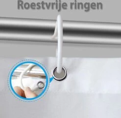 Douchegordijn - 180x200 Cm - Incl. Ringen - Waterdicht - Sneldrogend & Anti Schimmel - Wasbaar & Duurzaam - Polyester - Blue Petals 11 Douchegordijn - 180x200 Cm - Incl. Ringen - Waterdicht - Sneldrogend & Anti Schimmel - Wasbaar & Duurzaam - Polyester - Blue Petals -Badkamer Kast Winkel 1200x1166 6