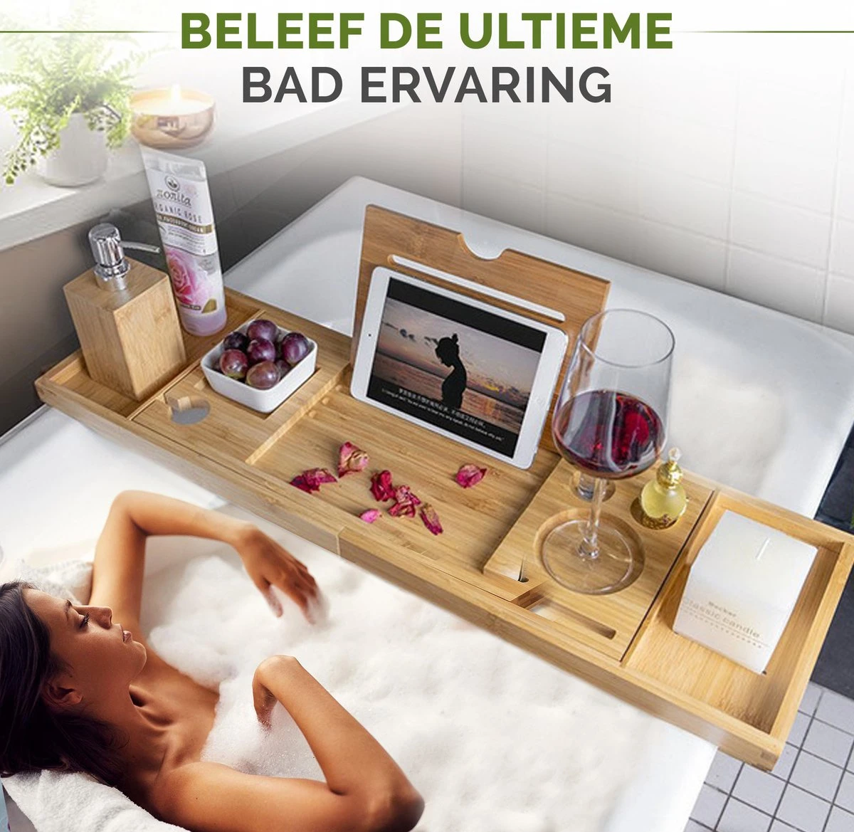 Krexs - Badplank – Badbrug - Badplank Voor In Bad – Badrekje - Badtafel - Badkuip Plank - Bamboe Badplank 6 Krexs - Badplank – Badbrug - Badplank Voor In Bad – Badrekje - Badtafel - Badkuip Plank - Bamboe Badplank - Afbeelding 6