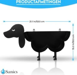 Sanics Reserverolhouder Vrijstaand - Hangend - Wandhouder - Hond - Zwart - Dier -Badkamer Kast Winkel 1200x1170 2