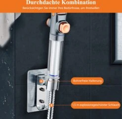 Douchekop - Regendouche Kop - Handdouche Met Hoge Druk - Blazelife Ionische Douchekop - Doucheslang - Dubbele Draaibaar - RVS - Met Slang En Houder -Badkamer Kast Winkel 1200x1173 14