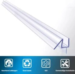 Minismus Douchedeurafdichting Met Waterkering (2 Strips Van 1 Meter, Makkelijk Inkortbaar) - Waterstopper Geschikt Voor Glas Van 6 Tot 8 Mm - Douchedorpel - Lekstrip Voor Horizontale Bevestiging -Badkamer Kast Winkel 1200x1175 13
