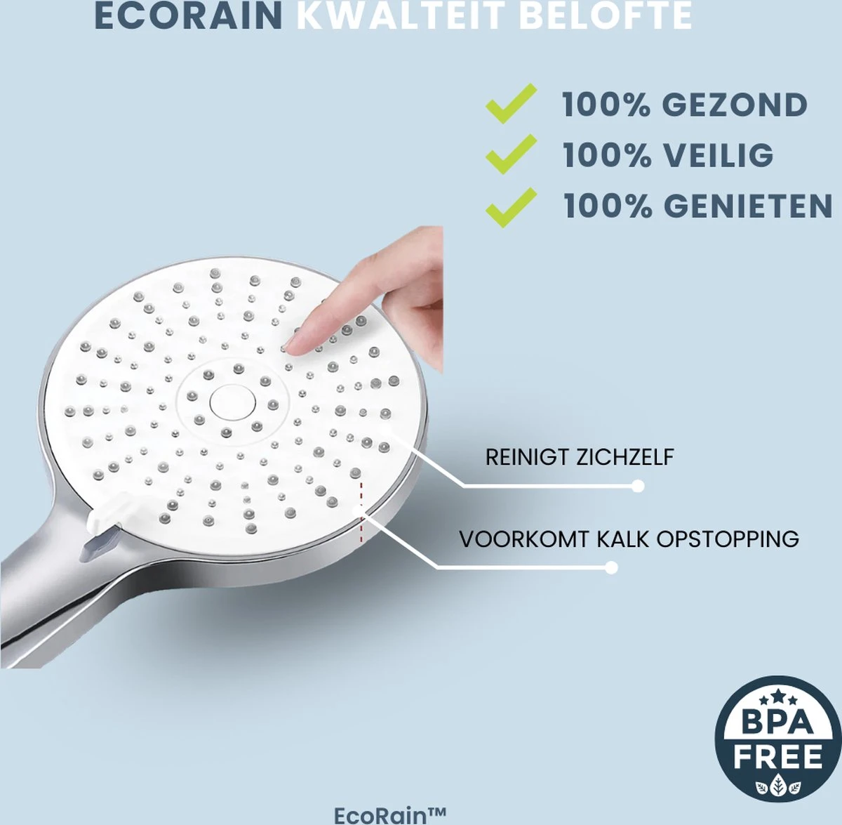 EcoRain™ Waterbesparende Douchekop Mark Met WATERFILTER - 50% Waterbesparend - Regendouche - 5 Sproeistanden - Hoge Druk - Betere Huid - Handdouche - Luxe Moderne Douchekop - Hoge Kwaliteit - Chrome 7 EcoRain™ Waterbesparende Douchekop Mark Met WATERFILTER - 50% Waterbesparend - Regendouche - 5 Sproeistanden - Hoge Druk - Betere Huid - Handdouche - Luxe Moderne Douchekop - Hoge Kwaliteit - Chrome - Afbeelding 7