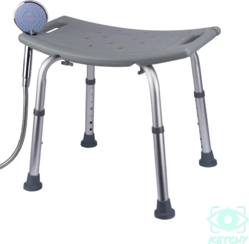 Ketchy Douchekruk - In Hoogte Verstelbaar - Douchekrukje - Roestvrij - 130kg Draagkracht - Comfortabel Zitkussen -Badkamer Kast Winkel 1200x1176 12
