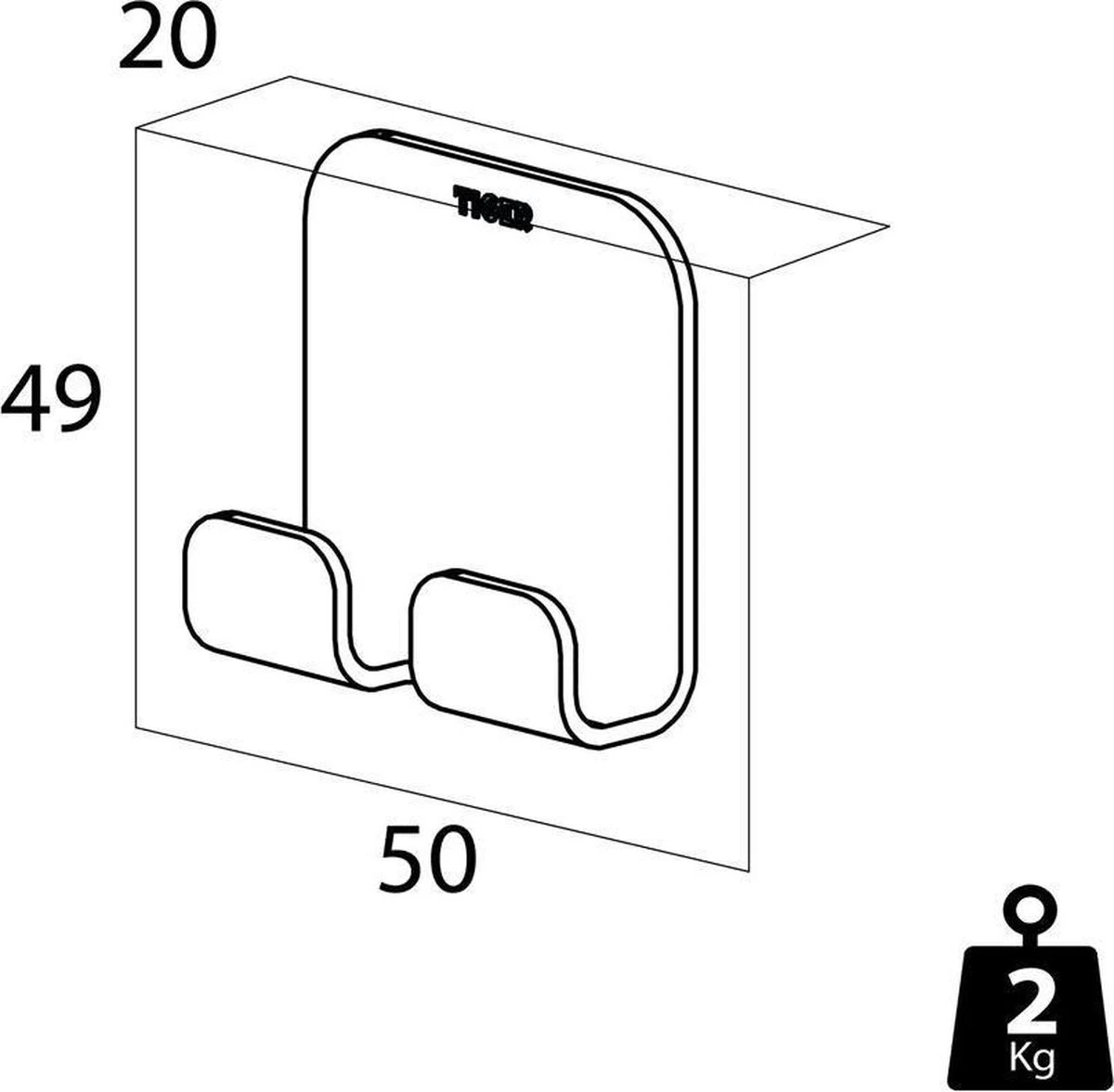 Tiger Colar - Handdoekhaak - Zwart 9 Tiger Colar - Handdoekhaak - Zwart - Afbeelding 9