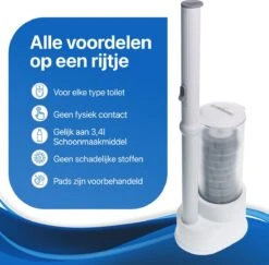RevoBrush WC Borstel Met Houder Vrijstaand - Hygiënische Toiletborstel - Met 14x Pads -Badkamer Kast Winkel 1200x1182 6