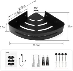 Sens Design Doucherekjes Set Van 3 - Doucherek Zonder Boren - Zwart 21 Sens Design Doucherekjes Set Van 3 - Doucherek Zonder Boren - Zwart -Badkamer Kast Winkel 1200x1182 8