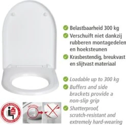 WENKO WC Bril Sindia - Wit Duroplast - Easy-Close Sluiting - Fix-Clip Bevestiging In RVS - Belastbaar Tot 300 Kg - Toiletbril - Toiletzitting -Badkamer Kast Winkel 1200x1184 8