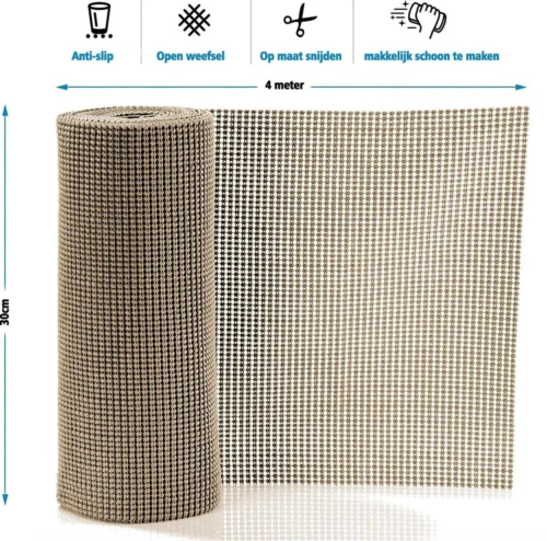 SWILIX ® Antislipmat Voor Kasten En Lades, Douchemat - Badkamermat - Badmat, Dienblad, Vloer - 4 Meter Rol - Anti Slip Mat - 400 X 30 Cm - Beige 15 SWILIX ® Antislipmat Voor Kasten En Lades, Douchemat - Badkamermat - Badmat, Dienblad, Vloer - 4 Meter Rol - Anti Slip Mat - 400 X 30 Cm - Beige -Badkamer Kast Winkel 1200x1185 8