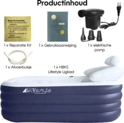 HBKS Lifestyle Bad – Opblaasbaar Ligbad – Bath Bucket – Zitbad Voor Volwassenen - Ijsbad Wim Hof Methode - Badkuip – Ice Bath – Blauw -Badkamer Kast Winkel 1200x1187 13