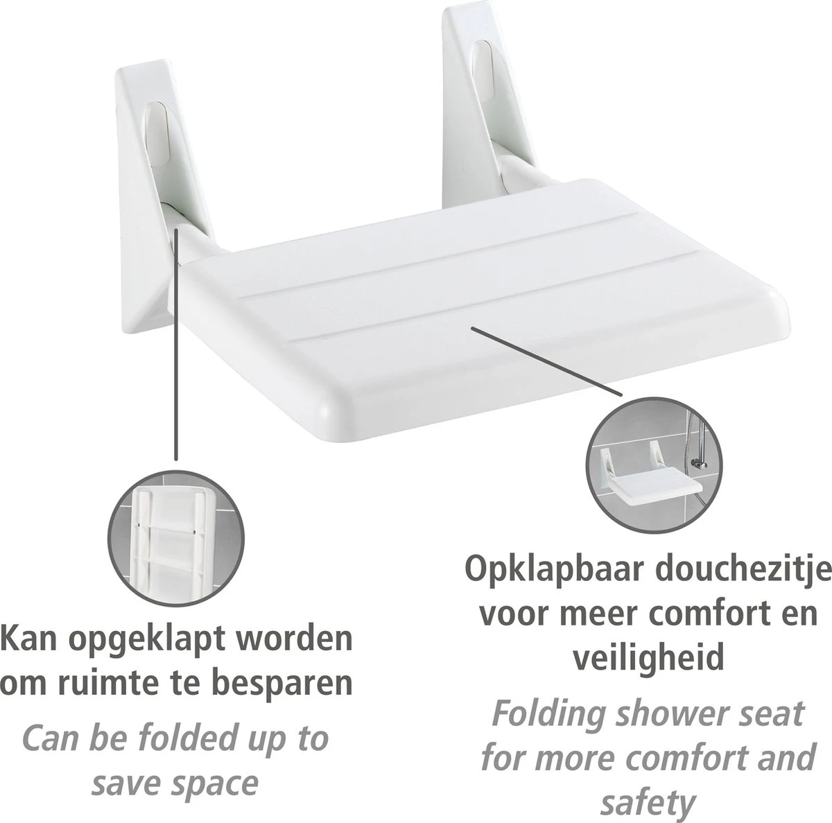 WENKO Douchezitje Secura Opklapbaar - Douchestoel 6 WENKO Douchezitje Secura Opklapbaar - Douchestoel - Afbeelding 6