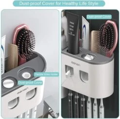 Tandenborstelhouder Badkamer - LB545 – Elektrische Tandenborstel Houder - Opbergbox - Tandenborstel - Automatische Tandpasta Knijper Dispenser - Badkamer Accessoires -Badkamer Kast Winkel 1200x1187 6