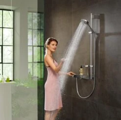 Hansgrohe Raindance Select S Doucheset 120 3jet PowderRain Met Unica'S Puro Glijstang 65 Cm Chroom -Badkamer Kast Winkel 1200x1188 12