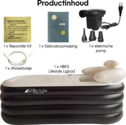 HBKS Lifestyle Bad – Opblaasbaar Ligbad – Bath Bucket – Zitbad Voor Volwassenen - Ijsbad Wim Hof Methode - Badkuip – Ice Bath – Zwart -Badkamer Kast Winkel 1200x1189 22