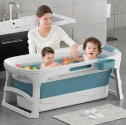 Simple Fix Zitbad - 115cm - Opvouwbaar Bad - Bath Bucket - Zitbad Voor Volwassenen & Kinderen - 160L - Blauw -Badkamer Kast Winkel 1200x1194 18