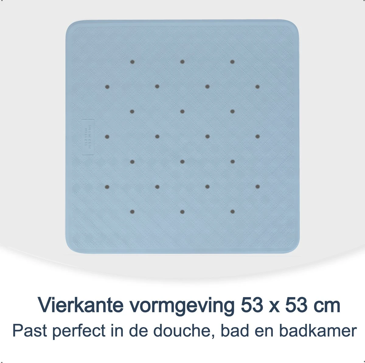 Douchemat Antislip Blauw - 53 X 53 Cm - Antislipmat Douche - Badmat 3 Douchemat Antislip Blauw - 53 X 53 Cm - Antislipmat Douche - Badmat - Afbeelding 3