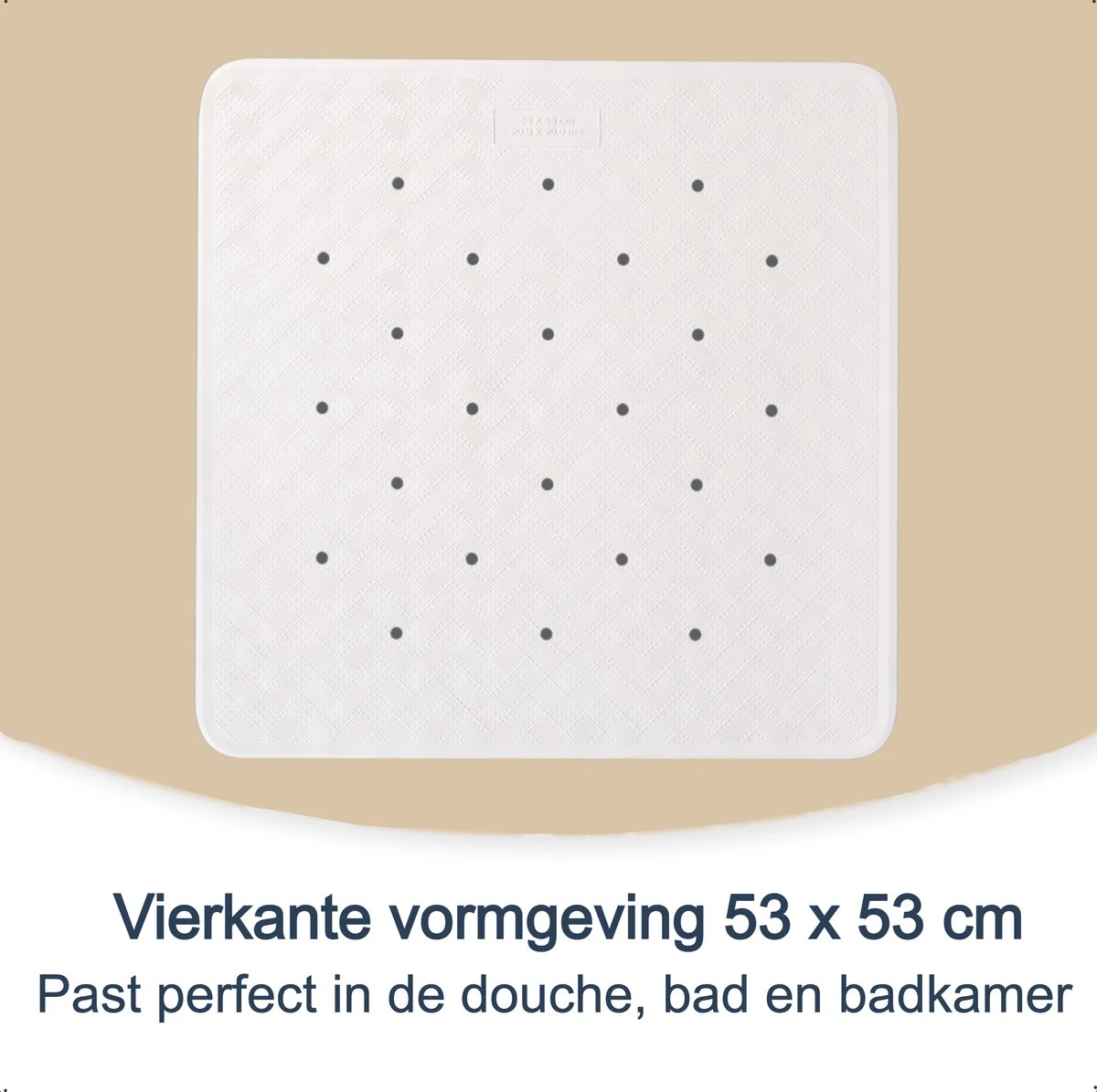 Douchemat Antislip Wit - 53 X 53 Cm - Antislipmat Douche - Badmat 5 Douchemat Antislip Wit - 53 X 53 Cm - Antislipmat Douche - Badmat - Afbeelding 5