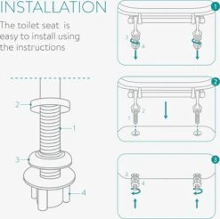 Navaris Toiletbril Met Glitter Design - Transparante Wc-bril 42 X 36 X 4,5 Cm - Makkelijk Te Bevestigen -Badkamer Kast Winkel 1200x1197 33