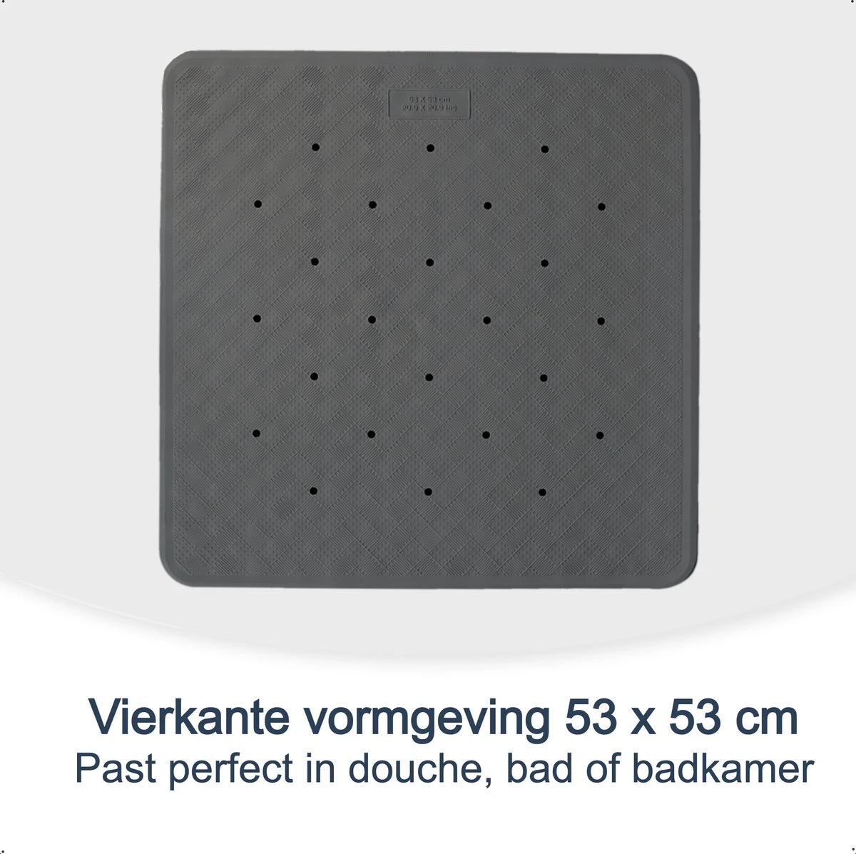 Douchemat Antislip Grijs - 53 X 53 Cm - Antislipmat Douche - Badmat 5 Douchemat Antislip Grijs - 53 X 53 Cm - Antislipmat Douche - Badmat - Afbeelding 5