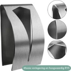 RVS Handdoekhouder 2 Stuks - Zelfklevend - Design Handdoek / Theedoek Klem - Handdoek Klem - Handdoek Haak -Badkamer Kast Winkel 1200x1197 6