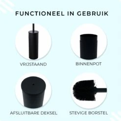 VDN Stainless Toiletborstel Met Houder - Toiletborstelhouder - Zwart - Wc Borstel Met Houder - RVS - Vrijstaand -Badkamer Kast Winkel 1200x1198 20