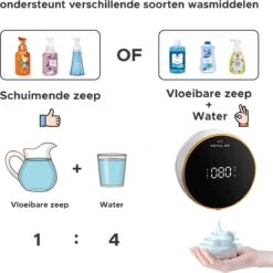 Royal WM - Automatische Zeepdispenser - 300ml - Zwart - Wandmontage - Sensor 14 Royal WM - Automatische Zeepdispenser - 300ml - Zwart - Wandmontage - Sensor -Badkamer Kast Winkel 1200x1198 30