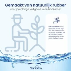 Merkloos Douchemat - Antislip Mat - Antislipmat Douche - Badmat - ​​Schimmelbestendig - Met Zuignappen - Wasbaar - Grijs -Badkamer Kast Winkel 1200x1198 69