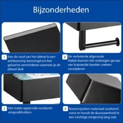 STARMAN WC Rolhouder - Toiletrolhouder Zwart - Badkamer Accessoires - WC Papier Houder -Badkamer Kast Winkel 1200x1198 7