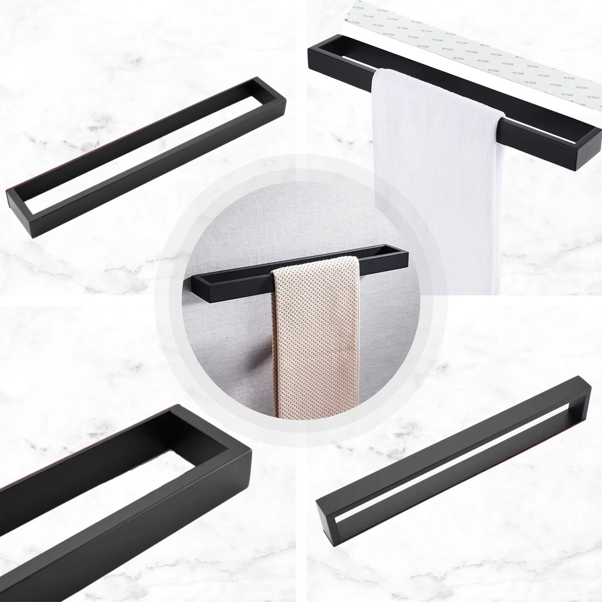 Home4u® - Handdoekrek Badkamer - Handdoekstang - Handdoekenrek Badkamer - 40CM - Zelfklevend 12 Home4u® - Handdoekrek Badkamer - Handdoekstang - Handdoekenrek Badkamer - 40CM - Zelfklevend - Afbeelding 12