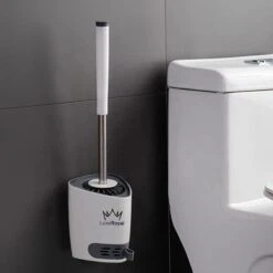 Wc Borstel Met Houder Vrijstaand - LuxeRoyal Toiletborstel Met Houder – Siliconen Wc Borstel