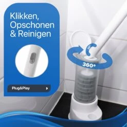 RevoBrush WC Borstel Met Houder Vrijstaand - Hygiënische Toiletborstel - Met 14x Pads -Badkamer Kast Winkel 1200x1199 11