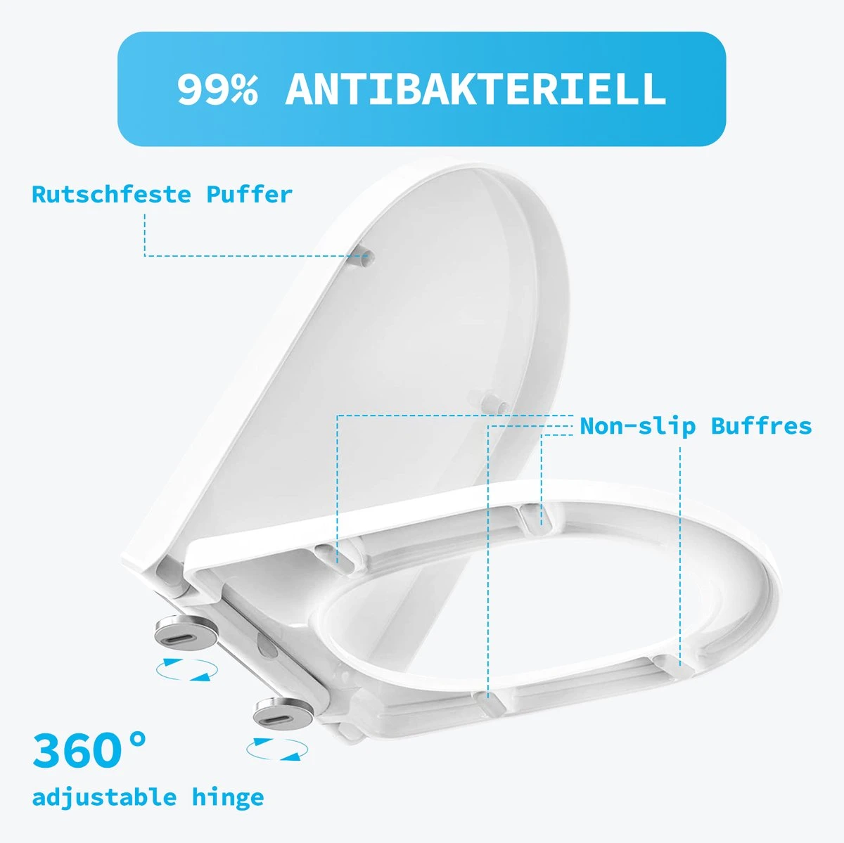 Blazelife Wc Bril - Wc Bril Softclose Van Duurzaam Ureumformaldehyde - Lonely Day - Toiletdeksel Universeel - Afneembaar - Antibacterieel - D-vorm 8 Blazelife Wc Bril - Wc Bril Softclose Van Duurzaam Ureumformaldehyde - Lonely Day - Toiletdeksel Universeel - Afneembaar - Antibacterieel - D-vorm - Afbeelding 8