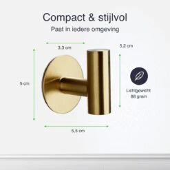 EAVY 2 Stuks Zelfklevende Handdoekhaakjes - Handdoekhouders - Plakhaakjes - Goud 10 EAVY 2 Stuks Zelfklevende Handdoekhaakjes - Handdoekhouders - Plakhaakjes - Goud -Badkamer Kast Winkel 1200x1200 1006