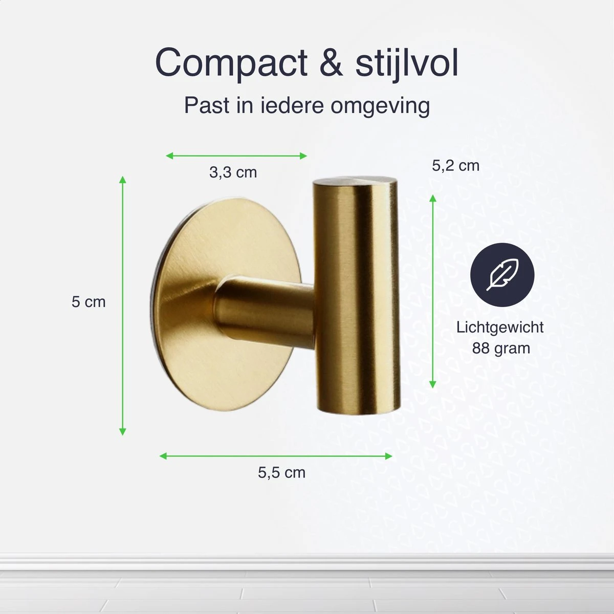EAVY 2 Stuks Zelfklevende Handdoekhaakjes - Handdoekhouders - Plakhaakjes - Goud 3 EAVY 2 Stuks Zelfklevende Handdoekhaakjes - Handdoekhouders - Plakhaakjes - Goud - Afbeelding 3