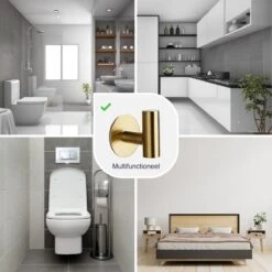 EAVY 2 Stuks Zelfklevende Handdoekhaakjes - Handdoekhouders - Plakhaakjes - Goud 13 EAVY 2 Stuks Zelfklevende Handdoekhaakjes - Handdoekhouders - Plakhaakjes - Goud -Badkamer Kast Winkel 1200x1200 1009