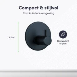 4x Handdoekhaakjes (Zelfklevend) Van RVS Zwart – Zelfklevende Haakjes – Wandhaak – Badkamer Accessoires – Ophanghaken Voor Keuken Toilet Of WC -Badkamer Kast Winkel 1200x1200 1015