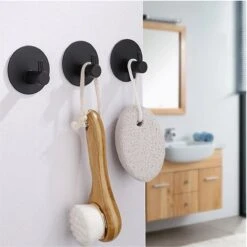 4x Handdoekhaakjes (Zelfklevend) Van RVS Zwart – Zelfklevende Haakjes – Wandhaak – Badkamer Accessoires – Ophanghaken Voor Keuken Toilet Of WC -Badkamer Kast Winkel 1200x1200 1022