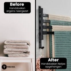 Tolussa Handdoekrek Badkamer Zwart - 38 CM - Handdoekhouder Zwart - Handdoekenrek Badkamer - Draaibaar 18 Tolussa Handdoekrek Badkamer Zwart - 38 CM - Handdoekhouder Zwart - Handdoekenrek Badkamer - Draaibaar -Badkamer Kast Winkel 1200x1200 1025