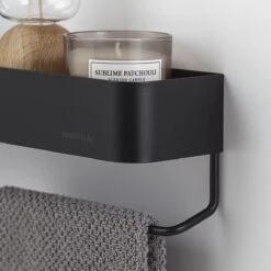 Sealskin Brix - Wandrek Met Handdoekrek 35 Cm - Zwart -Badkamer Kast Winkel 1200x1200 1065