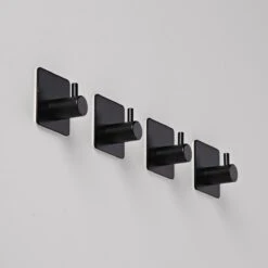 Handdoekhaakjes - Badkamer Zelfklevend – 4 Stuks – RVS - Zwart -Badkamer Kast Winkel 1200x1200 1078