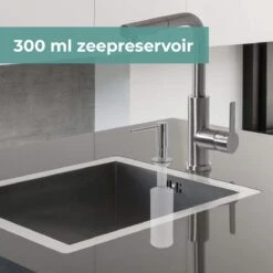 Mizzo Zeepdispenser 300ML - Zeeppompje - Inbouw Keukenblad - Chroom -Badkamer Kast Winkel 1200x1200 112