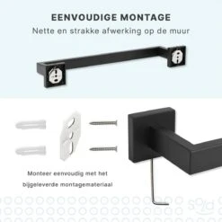 Handdoekrek - RVS - Badkameraccessoires - Keukenaccessoires - Mat Zwart - 40 Cm 11 Handdoekrek - RVS - Badkameraccessoires - Keukenaccessoires - Mat Zwart - 40 Cm -Badkamer Kast Winkel 1200x1200 1146