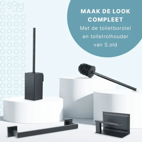 Handdoekrek - RVS - Badkameraccessoires - Keukenaccessoires - Mat Zwart - 40 Cm -Badkamer Kast Winkel 1200x1200 1150