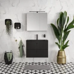 Tiger Tune - Handdoekhaak - Messing Geborsteld / Zwart -Badkamer Kast Winkel 1200x1200 1156