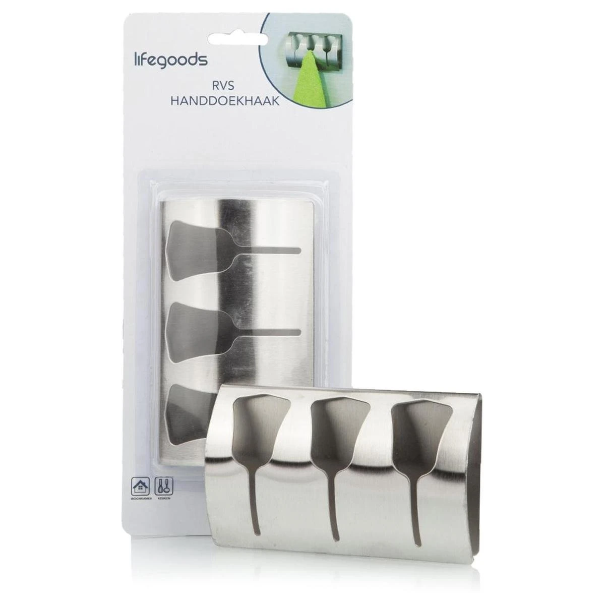 LifeGoods Handdoekhaakjes - Zelfklevend - Voor 3 Handdoeken - Handdoekklem - RVS - 1 Stuks 7 LifeGoods Handdoekhaakjes - Zelfklevend - Voor 3 Handdoeken - Handdoekklem - RVS - 1 Stuks - Afbeelding 7