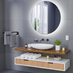 Nolad® Handdoekrek 2 Armig - Handdoekhouder - Handdoekenrek - RVS - Zwart -Badkamer Kast Winkel 1200x1200 1196