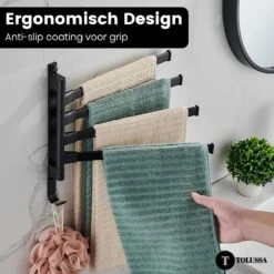 Tolussa Handdoekrek Badkamer Zwart - 30 CM - Handdoekhouder Zwart - Handdoekenrek Badkamer - Draaibaar 18 Tolussa Handdoekrek Badkamer Zwart - 30 CM - Handdoekhouder Zwart - Handdoekenrek Badkamer - Draaibaar -Badkamer Kast Winkel 1200x1200 1207