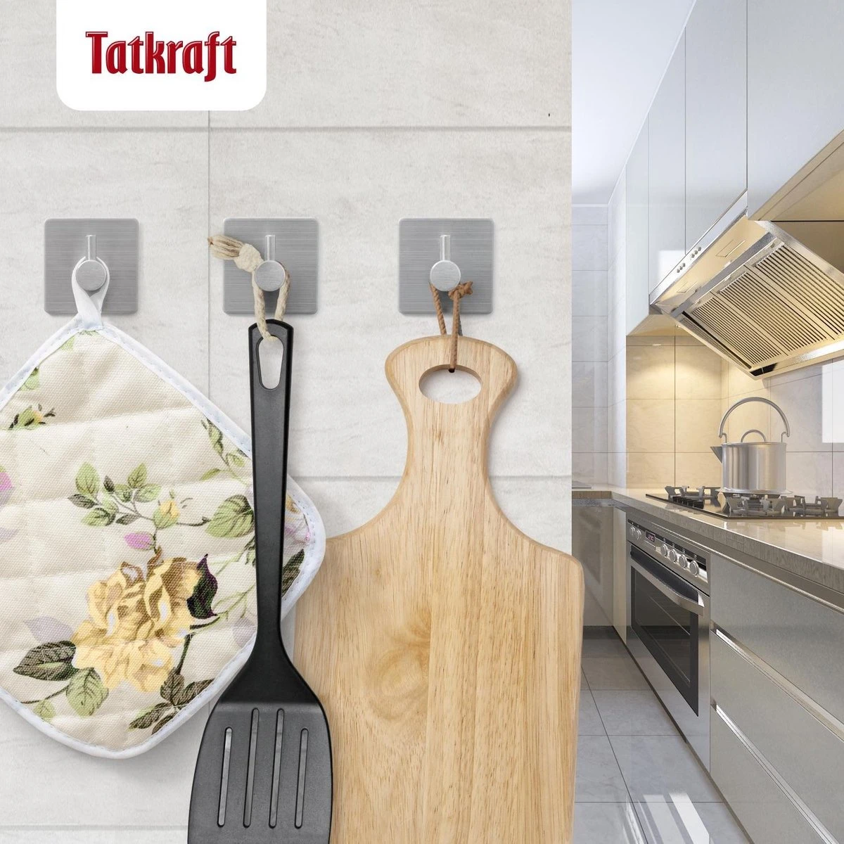 Tatkraft George Heavy Duty Zelfklevende Wandhaakjes - RVS Handdoekhouder Haak - Muur Ophang Zelfklevend Muurhaak Ophanghaakjes - Handdoekklem Keuken Ophanghaak Zonder Boren - Wand Theedoek / Handdoek Houder - Universeel Gebruik - Set Van 4 Stuks 5 Tatkraft George Heavy Duty Zelfklevende Wandhaakjes - RVS Handdoekhouder Haak - Muur Ophang Zelfklevend Muurhaak Ophanghaakjes - Handdoekklem Keuken Ophanghaak Zonder Boren - Wand Theedoek / Handdoek Houder - Universeel Gebruik - Set Van 4 Stuks - Afbeelding 5